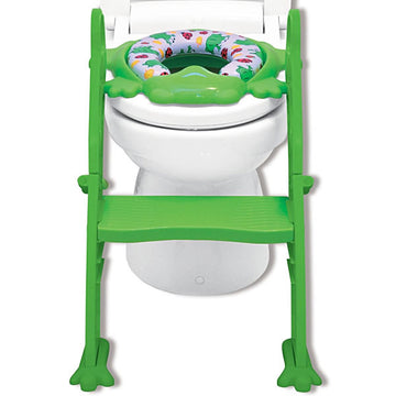 リトルプリンセス かえるのふかふかステップ式トイレトレーナー グリーン【送料無料 沖縄・一部地域を除く】